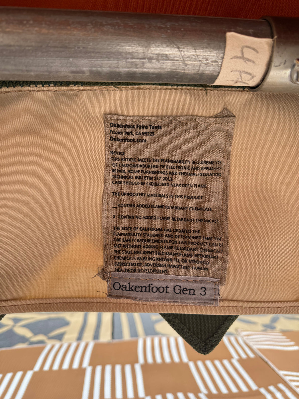 Gen 3 faire sails pattern 10'x10' Oakenfoot tent system, off the shelf