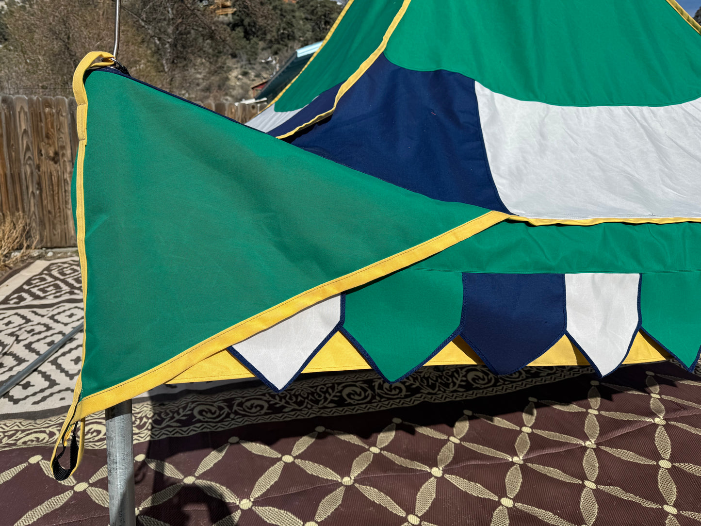 10-footer Oakenfoot tent system, center-pole-free, off the shelf