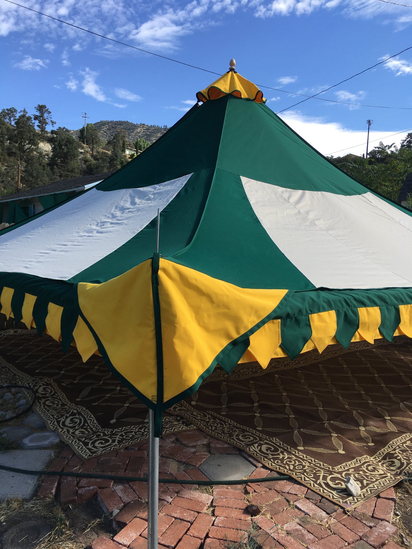 Oakenfoot Faire Tents - 20-foot "Maker" Sunbrella pavilion square style complete tent system