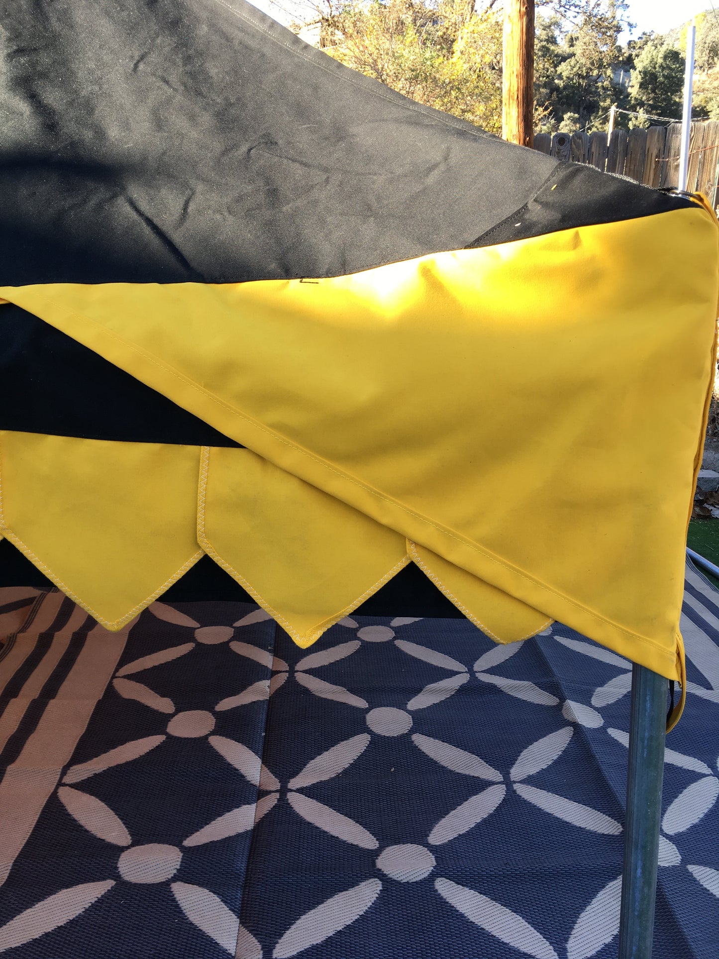 Oakenfoot 10-footer Faire Sails design Off the Shelf tent system
