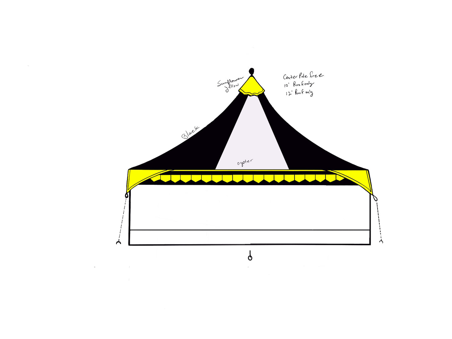 Oakenfoot Roof top and set up 12-foot tent system
