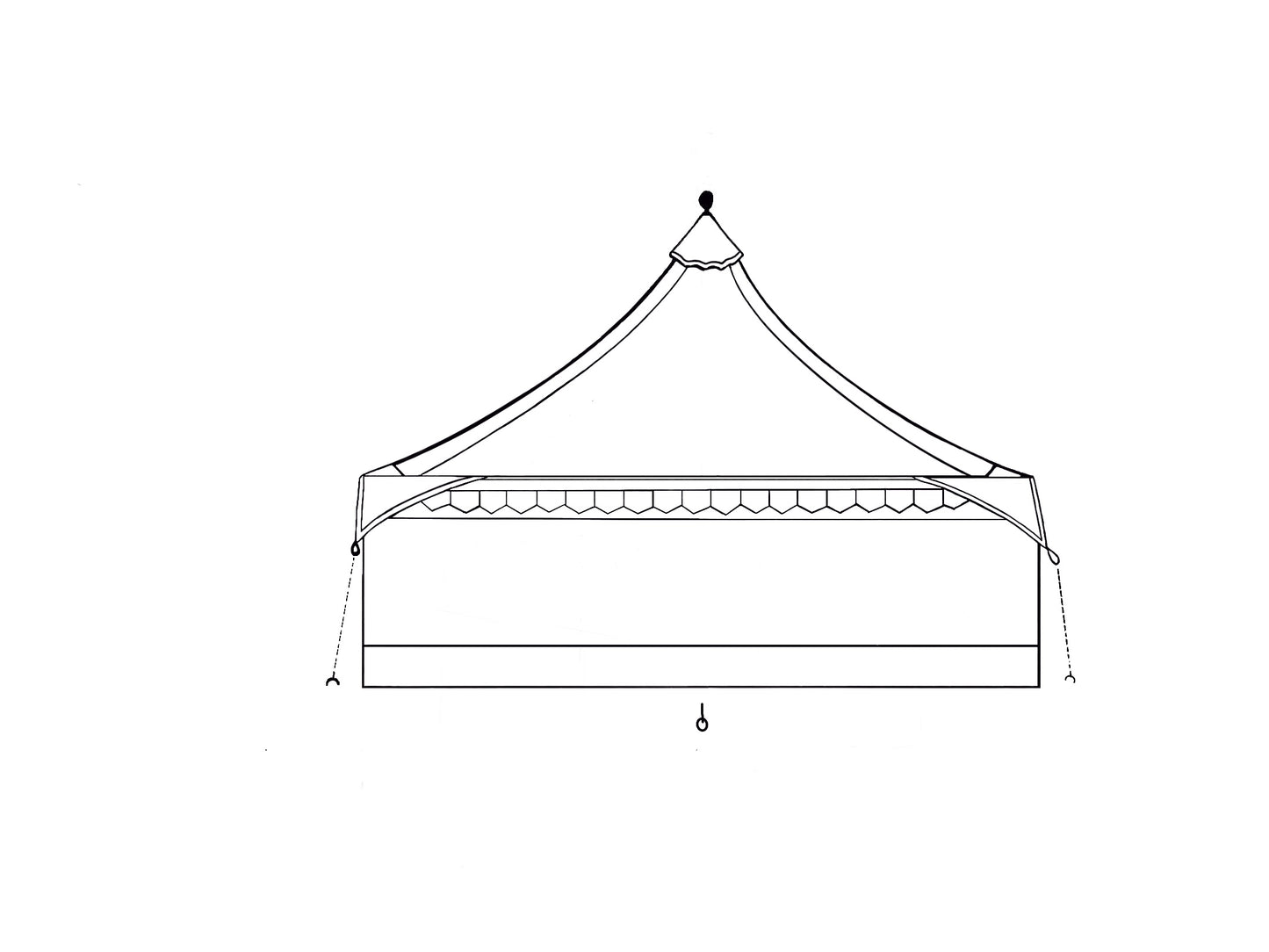 Oakenfoot build-a-tent - Flag of Scotland, Saltire design, tent system