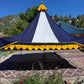 12-footer Faire Sails pattern Oakenfoot tent system, center pole free, off the shelf