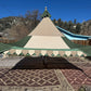 12-foot square classic Oakenfoot Faire Tent, center pole free, Off the Shelf