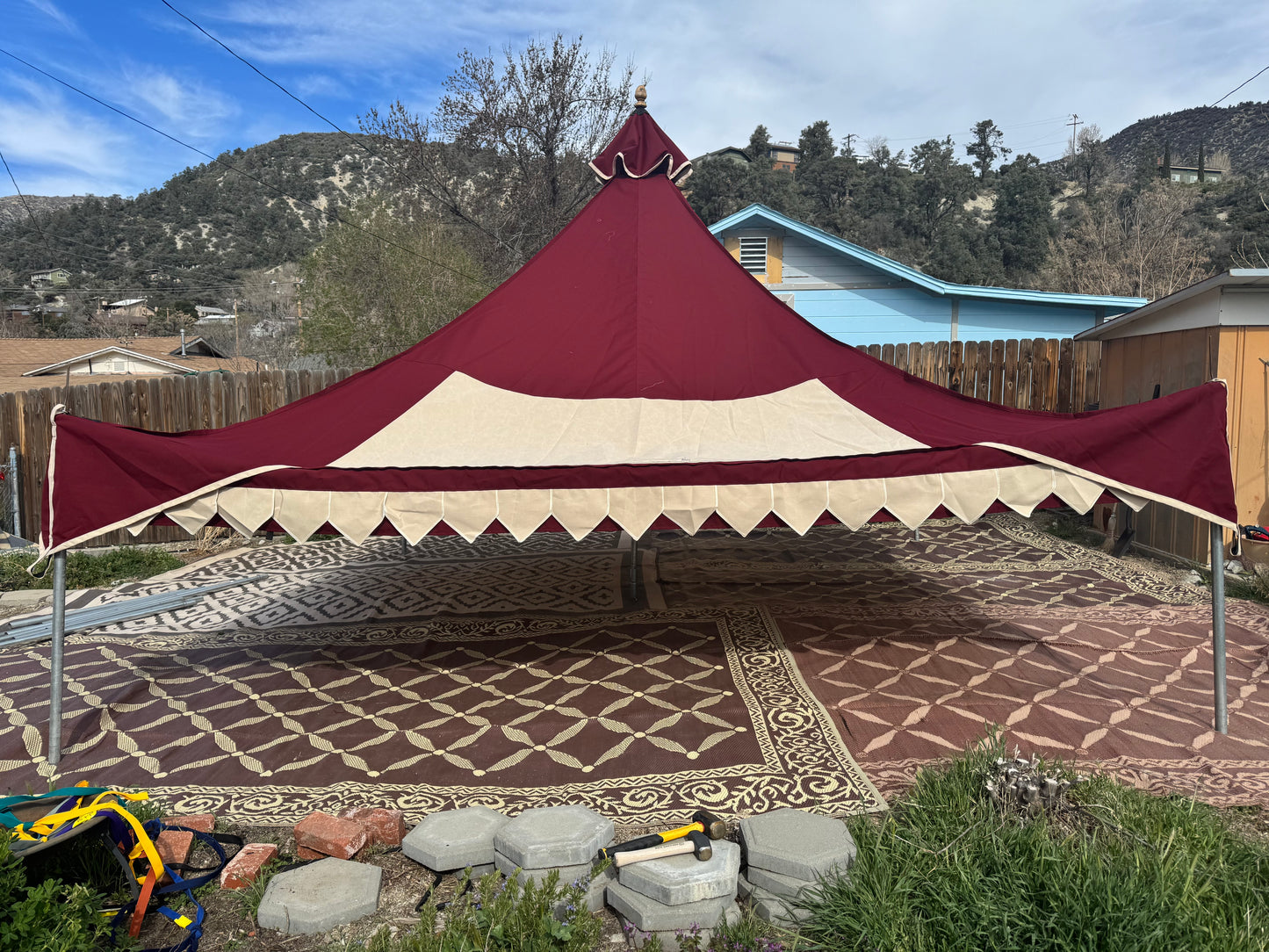 15-footer Oakenfoot Tent System, off the shelf