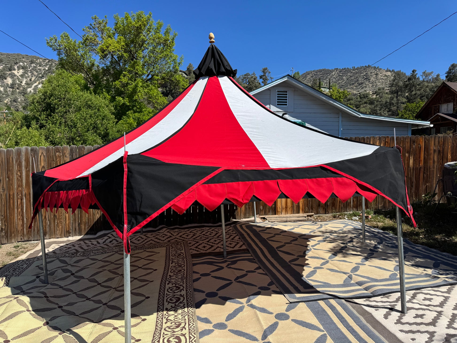 tent hexagon 15-foot Hexagon Oakenfoot tent system, off the shelf