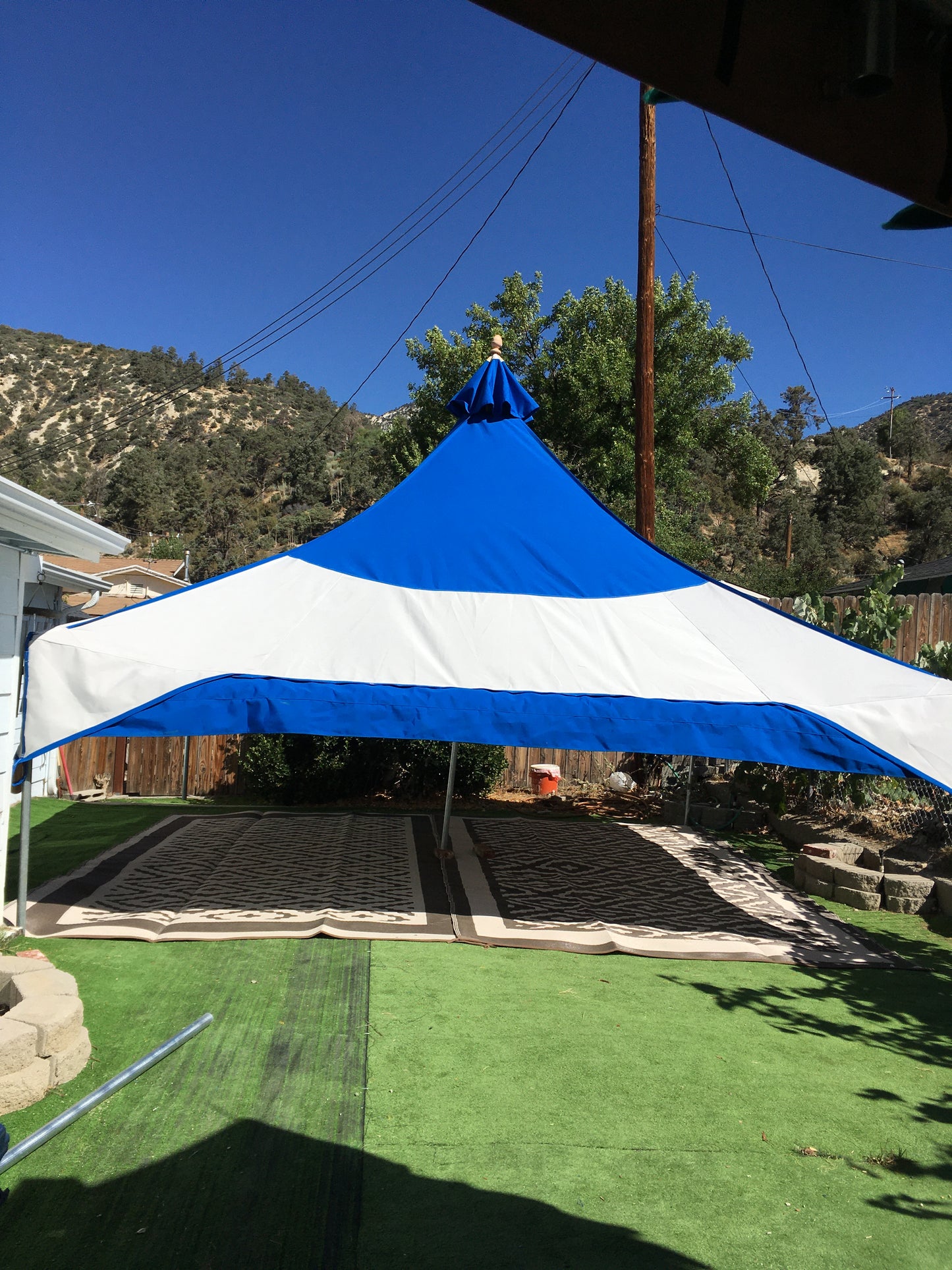 Oakenfoot Faire Tents - 20-foot "Maker" Sunbrella pavilion square style complete tent system