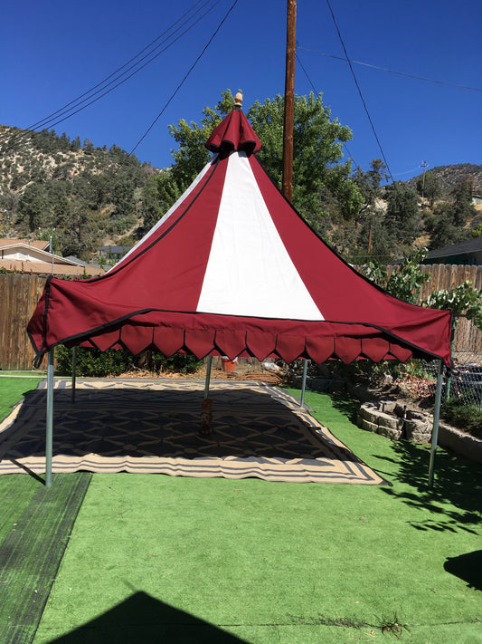 Oakenfoot Faire Sails theme, Off the Shelf Tents, 10-foot square, center pole free system
