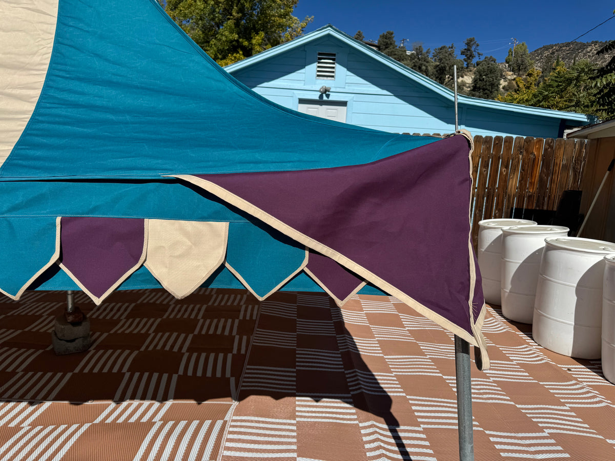 Gen 3, 12-footer Faire Sails pattern, Oakenfoot tent system, off the shelf