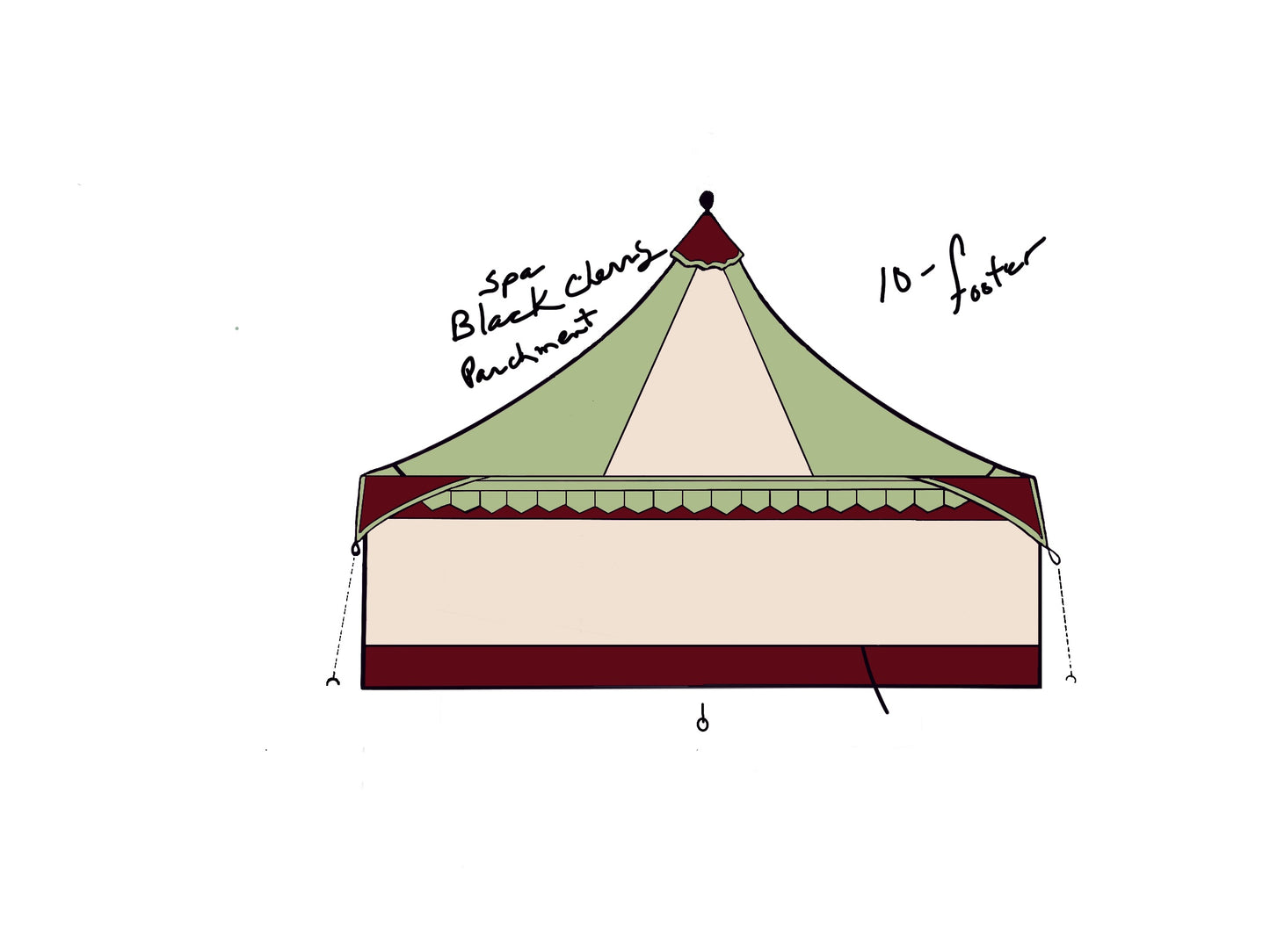 Oakenfoot 2024 Off the Shelf 10-foot tent system, center pole free