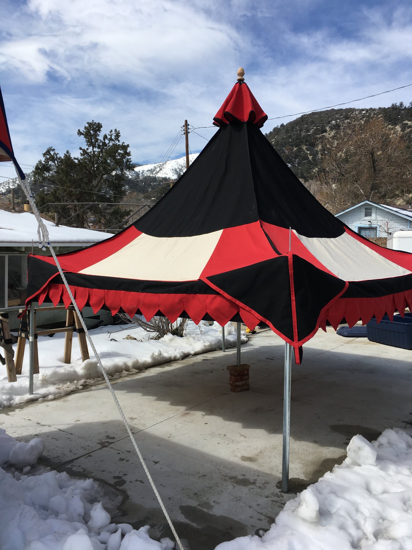 Oakenfoot Faire Tents - 10', 12', 15', 20-foot square, be-spoke "Maker" tent system
