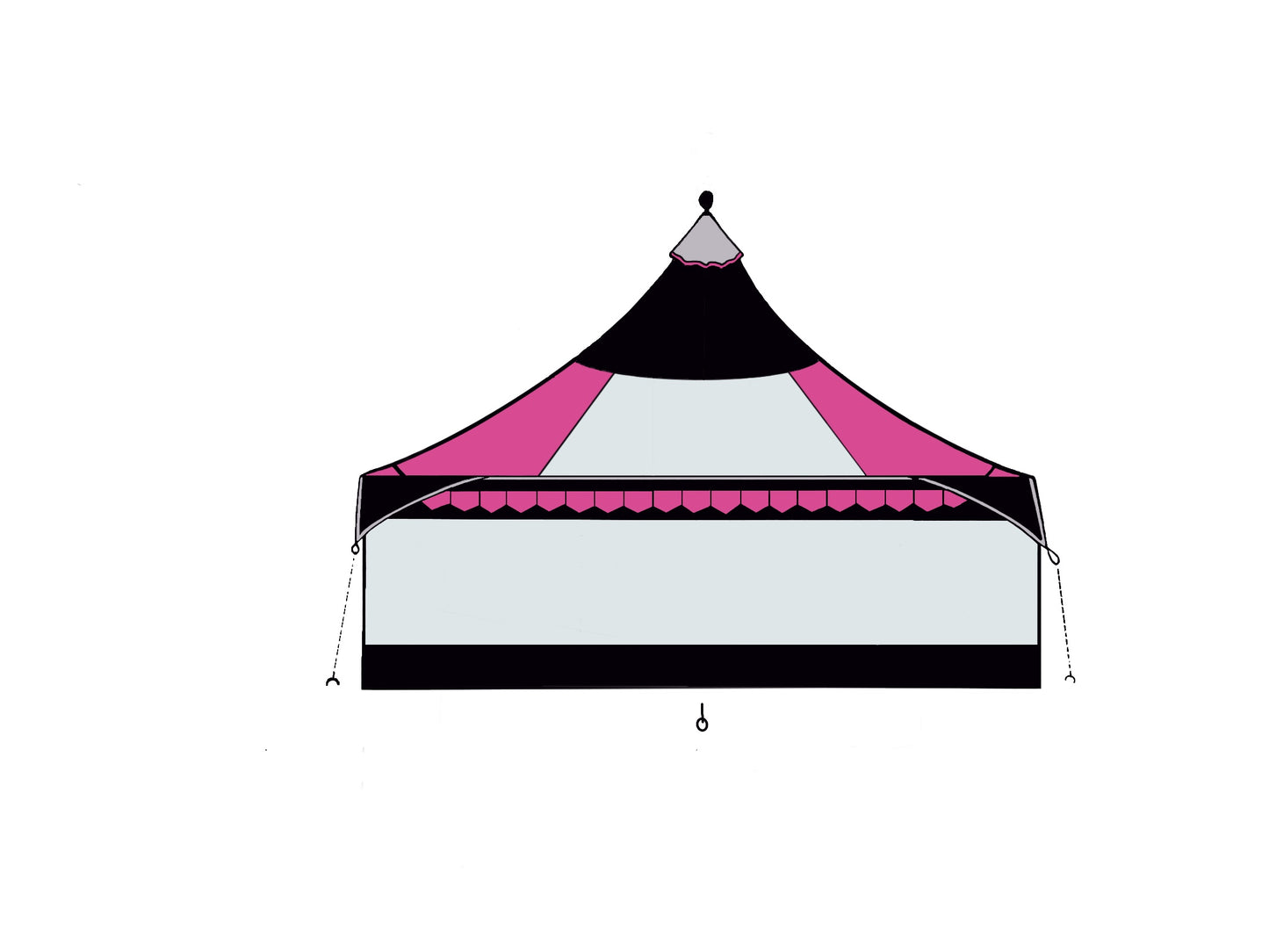 Oakenfoot 12-foot, Pink Barbara Tent - Off the Shelf Tent