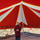 Oakenfoot Faire Tents –  15-foot square, Maltese Cross Theme, Sunbrella complete pavilion style square tent system