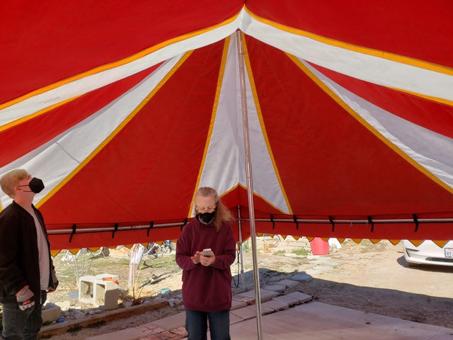 Oakenfoot Faire Tents –  15-foot square, Maltese Cross Theme, Sunbrella complete pavilion style square tent system